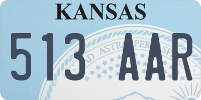 KS license plate 513AAR