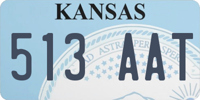 KS license plate 513AAT