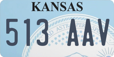KS license plate 513AAV