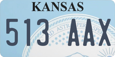 KS license plate 513AAX