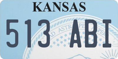 KS license plate 513ABI