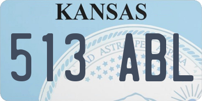 KS license plate 513ABL