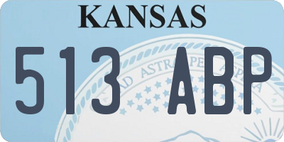 KS license plate 513ABP