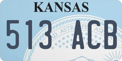 KS license plate 513ACB