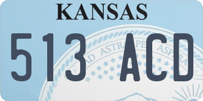 KS license plate 513ACD