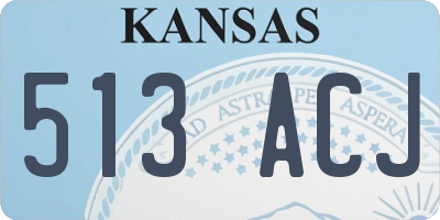 KS license plate 513ACJ
