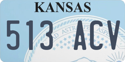 KS license plate 513ACV