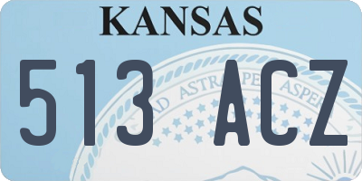 KS license plate 513ACZ