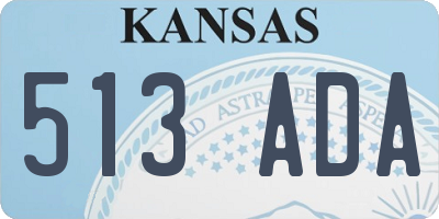 KS license plate 513ADA