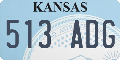 KS license plate 513ADG
