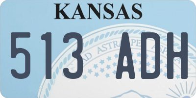 KS license plate 513ADH