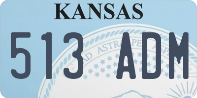 KS license plate 513ADM