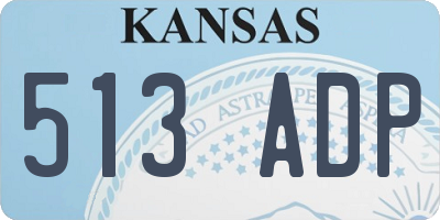 KS license plate 513ADP