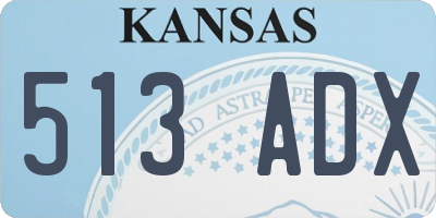KS license plate 513ADX