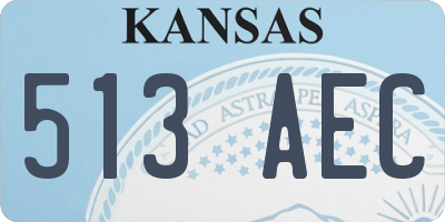 KS license plate 513AEC