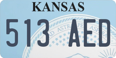 KS license plate 513AED