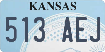 KS license plate 513AEJ