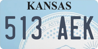 KS license plate 513AEK