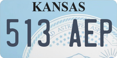 KS license plate 513AEP