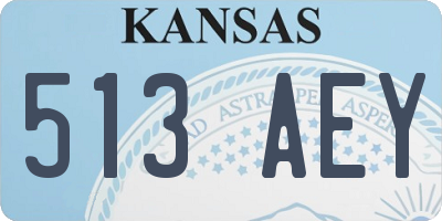 KS license plate 513AEY