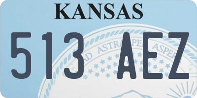 KS license plate 513AEZ