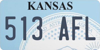 KS license plate 513AFL