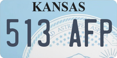 KS license plate 513AFP