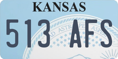 KS license plate 513AFS