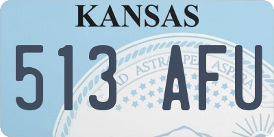 KS license plate 513AFU