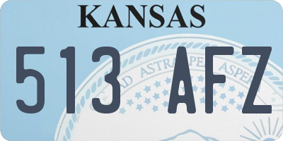 KS license plate 513AFZ