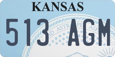KS license plate 513AGM
