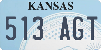 KS license plate 513AGT