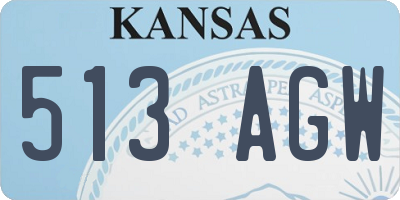 KS license plate 513AGW
