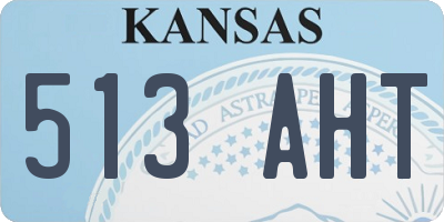 KS license plate 513AHT