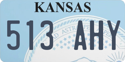 KS license plate 513AHY