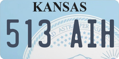KS license plate 513AIH