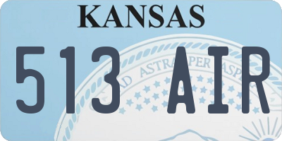 KS license plate 513AIR
