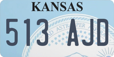 KS license plate 513AJD