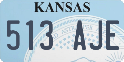 KS license plate 513AJE