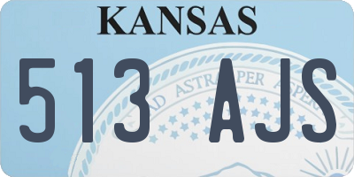 KS license plate 513AJS