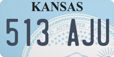 KS license plate 513AJU