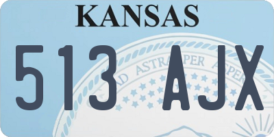 KS license plate 513AJX