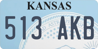 KS license plate 513AKB