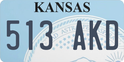 KS license plate 513AKD