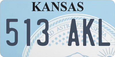 KS license plate 513AKL