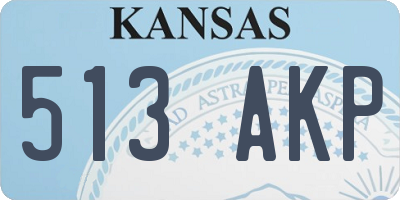 KS license plate 513AKP