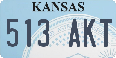 KS license plate 513AKT