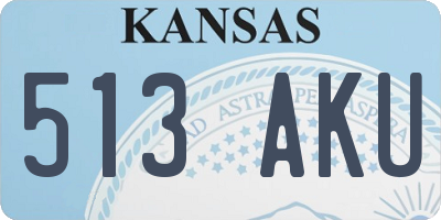 KS license plate 513AKU