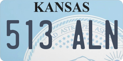 KS license plate 513ALN