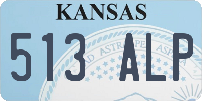 KS license plate 513ALP